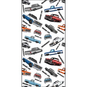 Fabric (Combed Cotton Prima) - Chevy Squarebody Pattern, Fabric by the Yard, Crafting Material, Sewing Supplies, Quilting Fabric, DIY image 4
