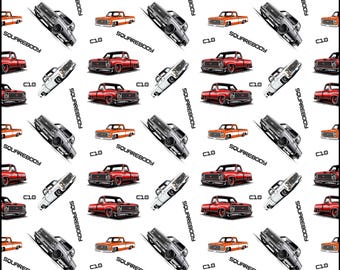 Chevy C10 Truck Fabric – Combed Cotton Pima, Vintage Classic Pattern