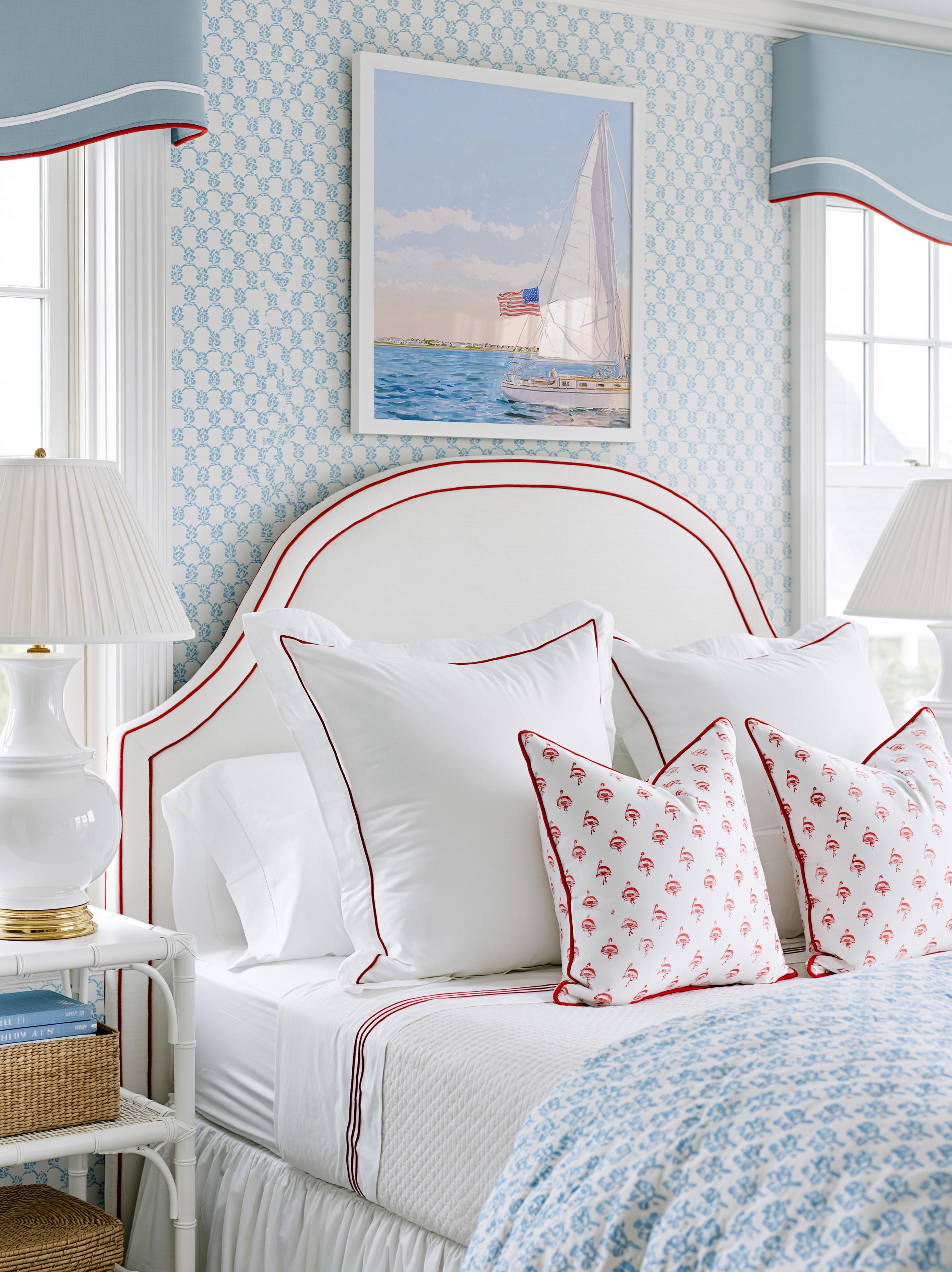 Coastal American Flag Sailboat Print: East Coast Nautical Decor ...