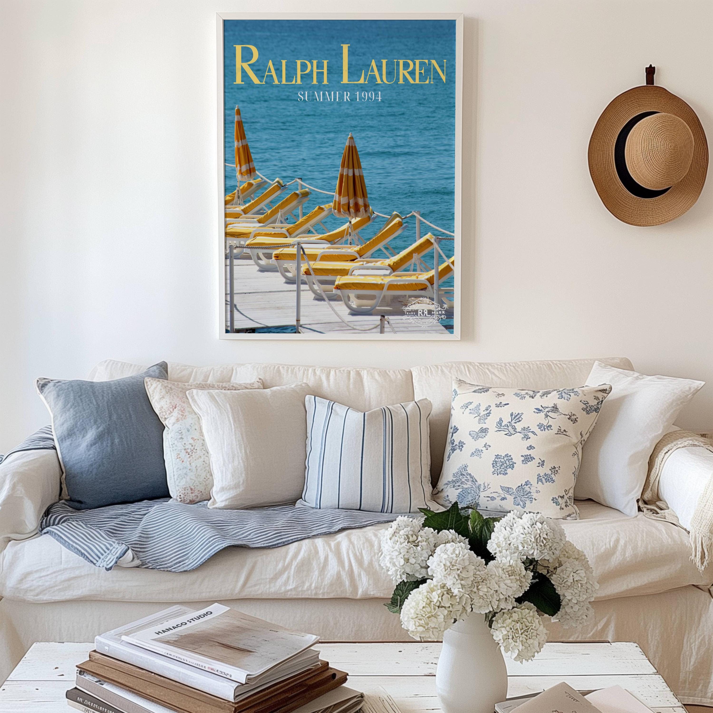 Polo Ralph Lauren Summer Poster, Retro Yellow Beach Umbrella 