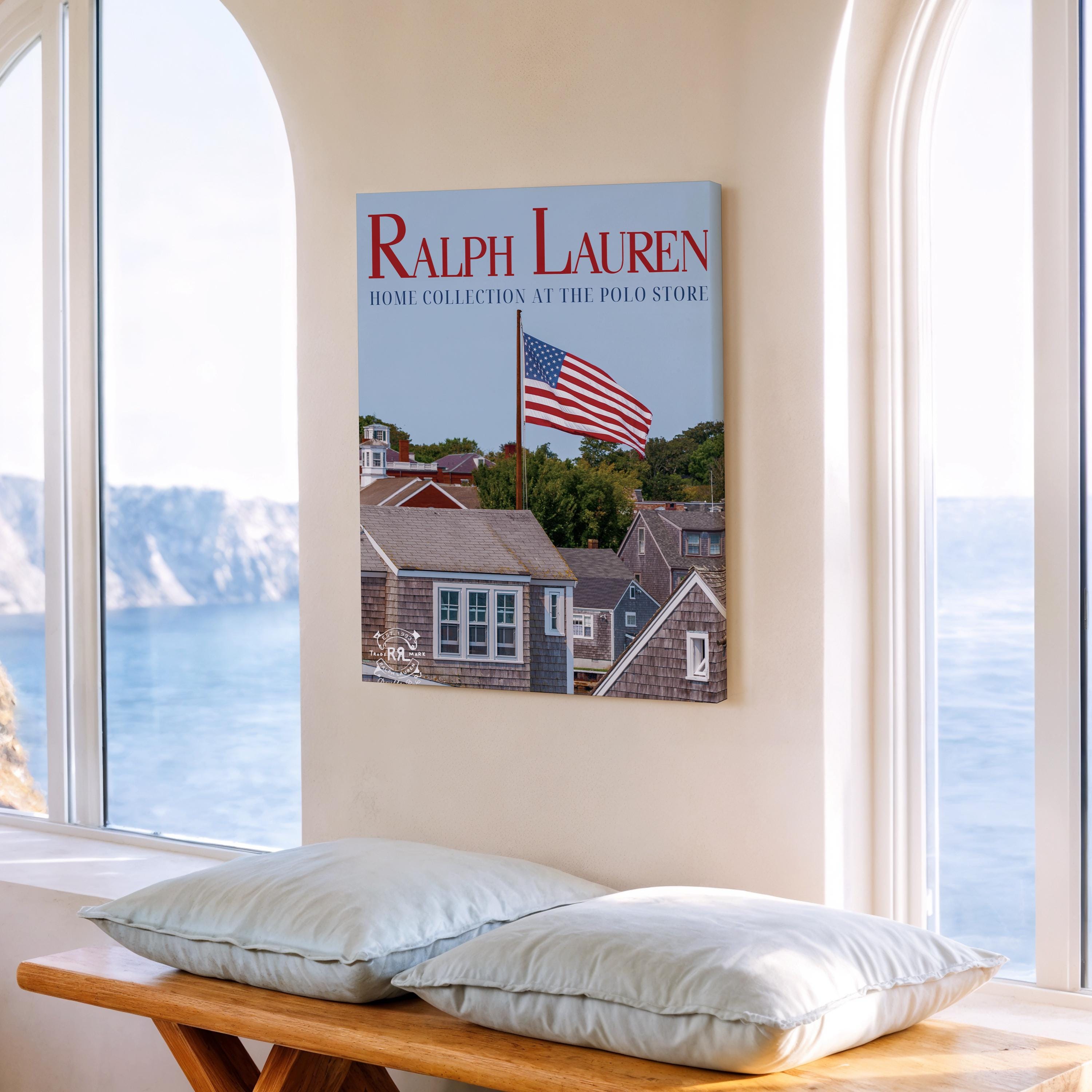 Ralph Lauren American Flag Poster, Nantucket Summer Fashion 