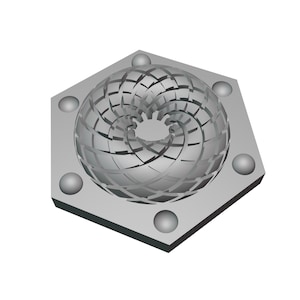 140mm Rodin Coil PEMF Mould 3D File STL 3D Print