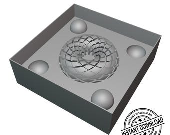 70 mm Rodin Coil PEMF Gießform: 3D-Datei STL Print (Digitaler Download)