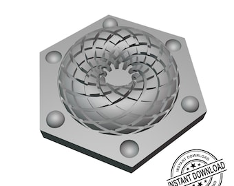 140mm Rodin Coil PEMF Mould : 3D File STL Print (Digital Download)