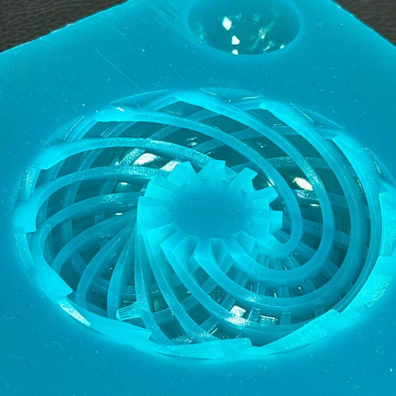 3Dロダンコイルシリコンモールド：表面を滑らかにしたPEMF鋳造モールド - 鏡面仕上げ 画像 6