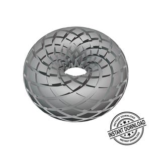70mm Rodin Coil Torus STL File : iToroid Vortex Wave Generator (Digital Download)