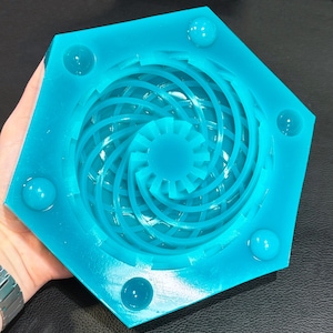 3Dロダンコイルシリコンモールド：表面を滑らかにしたPEMF鋳造モールド - 鏡面仕上げ 140mm Pair