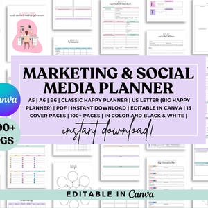 Self Care Planner and Wellness Journal, Mood and Habit Tracker Inserts for Classic Happy Planner, US Letter, A5, A6 & B6