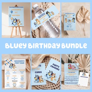 Editable This Episode Blue Dog Bundle, Blue Dog Birthday Party, Blue dog Printable Bundle, Blue dog Party Decorations, Editable Template