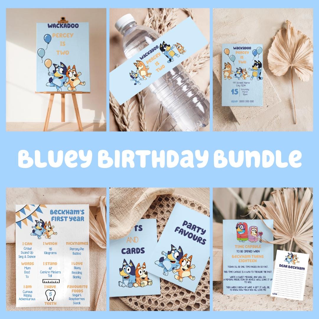 Bluey Party Bundle on Corjl