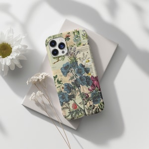 Scrapbook Floral Collage Phone Case Vintage Aesthetic iPhone 15 14 13 12 11 Pro Max 8 Plus X Samsung Galaxy S24 S22 S20 Pixel 8 Pro 7 6
