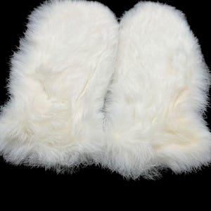 Mink and Leather Vintage Mittens