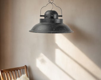 Vintage Industriestil Metall Pendelleuchte, schwarze antike Pendelleuchte, Shabby Chic Leuchte, rustikale Hauptbeleuchtung