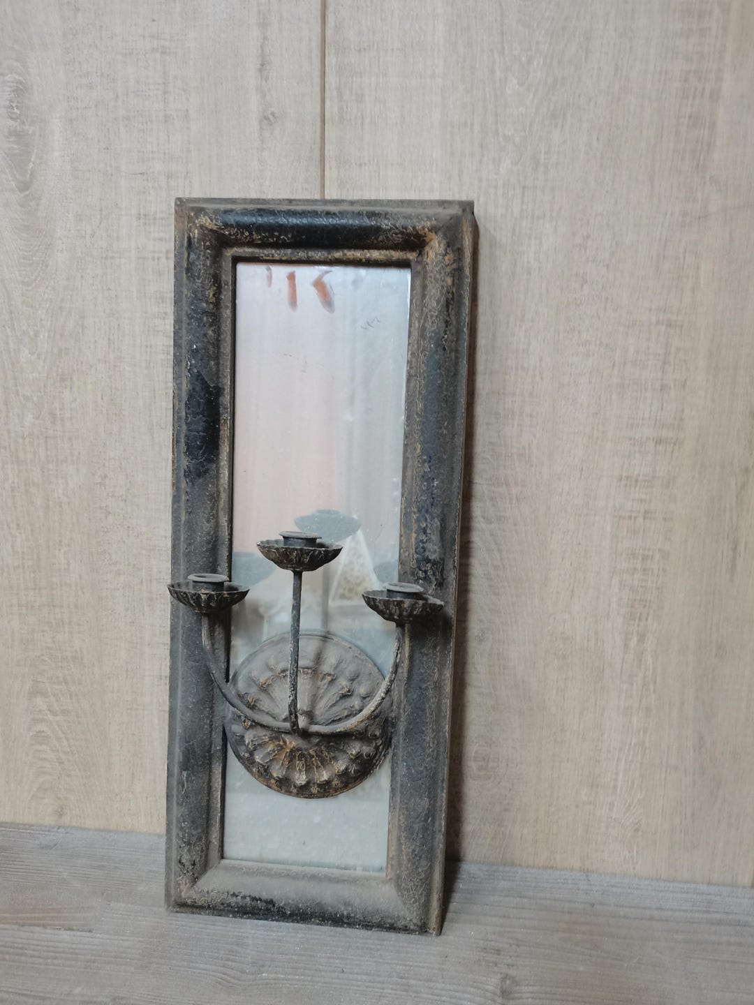 Vintage Mirror Candle Holders Personalized Candle Holders Shabby Chic