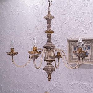 6 Light French Country Chandelier Kitchen Island Pendant Light Farmhouse Chandelier Older Rust Arm Chandelier Rustic Elegance Chandelier
