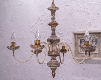 6 Light French Country Chandelier Kitchen Island Pendant Light Farmhouse Chandelier Older Rust Arm Chandelier Rustic Elegance Chandelier