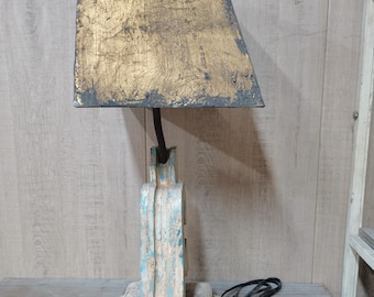 Lampe de table style rétro, lampe de table en métal, lampe de table en bois, lampe de chevet pour chambre, cadeau personnalisé, cadeau pour la maison neuve