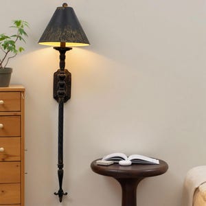 Black Distressed Wall Lamp Rustic Wall Lamp Metal Wall Lamp Hallway Wall Lamp Entry Wall Lamp Wall Decor Living Room Decor