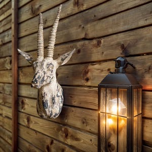 Animal Wall Art Goat Head Sculpture Animal Statue Wall Hanging Rustic Home Decor Wall Decor Shabby Chic Decor