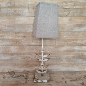 Retro Plant Shape Table Lamp Metal Base Table Lamp Fabric Lampshade Home Lighting Desk Decoration Housewarming Gifts