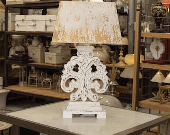 Beige Metal Table Lamp Gold Distressed Finish Table Lamp Engraved Table Lamp French Country Table Lamp Reading Lamp Shabby Chic Table Lamp