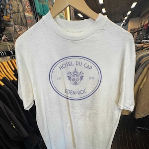 Camiseta blanca lavada rara de Du Cap Eden Rock de los años 90