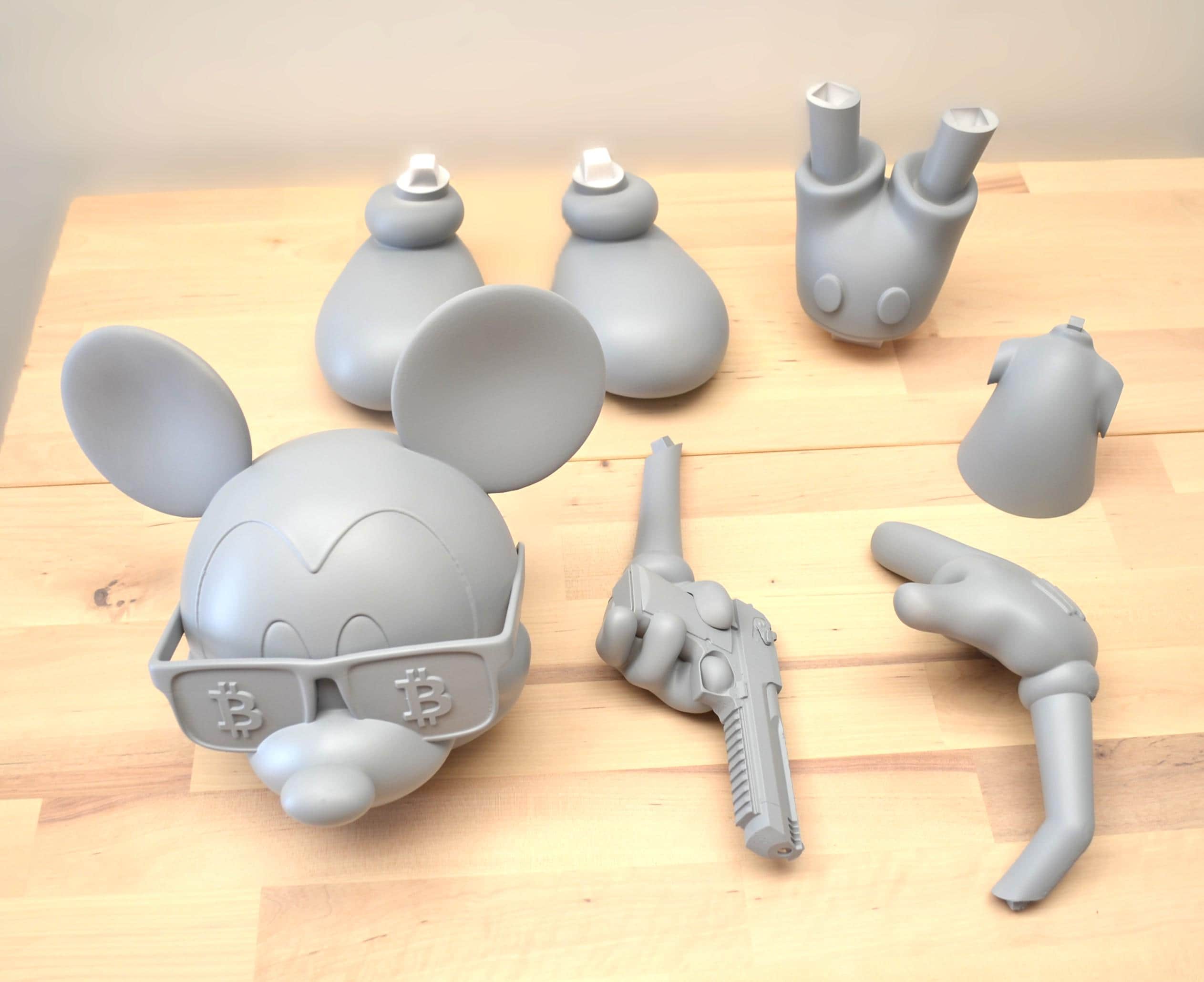 Statue 50cm Mickey Mouse Badass en kit à peindre - France