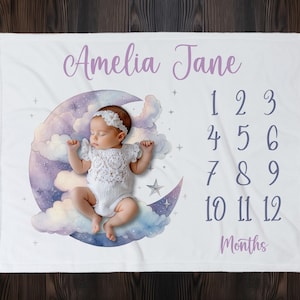 Crescent Moon Milestone Blanket