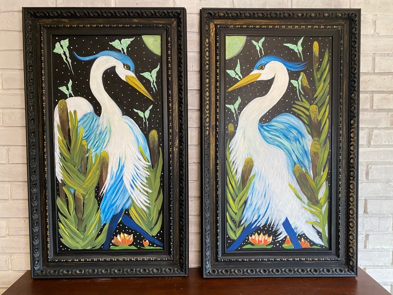 Adorning Herons Diptych image 1