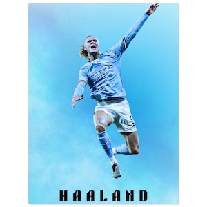 Erling Haaland-poster: voetbalkunst voor fans en voetballiefhebbers van Manchester City