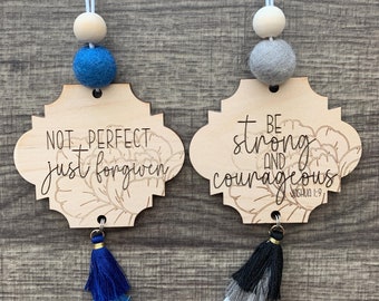 Inspirational Christian Car Charm - Rearview Mirror Charm - Christian Gift - Christian Car Accessory - Faith Car Charm