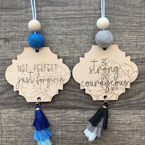 Inspirational Christian Car Charm - Rearview Mirror Charm - Christian Gift - Christian Car Accessory - Faith Car Charm