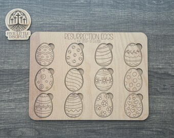 Resurrection Eggs Puzzle, The Easter Story, Holy Week, Easter Gift, Children's Puzzle, Bible Learning Tool, Christian Gift, Montessori
