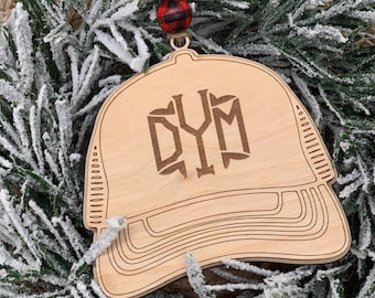 Trucker Hat Ornament - Trucker Hat - Personalized Monogram Trucker Hat - Hat Ornament - Trucker Ornament - Monogram Ornament - Personalized