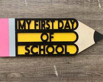Back to School Photo Prop - Pencil Photo Prop - Back to School Pencil - Interchangeable Back to School Prop - School Memory - Back to School