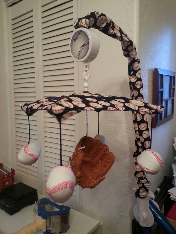 Play Ball Vinyl Baseball Crib Mobile Custom Pick Your Etsy