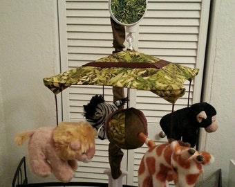 Welcome to the Jungle Baby Crib Mobile (other animals available too)