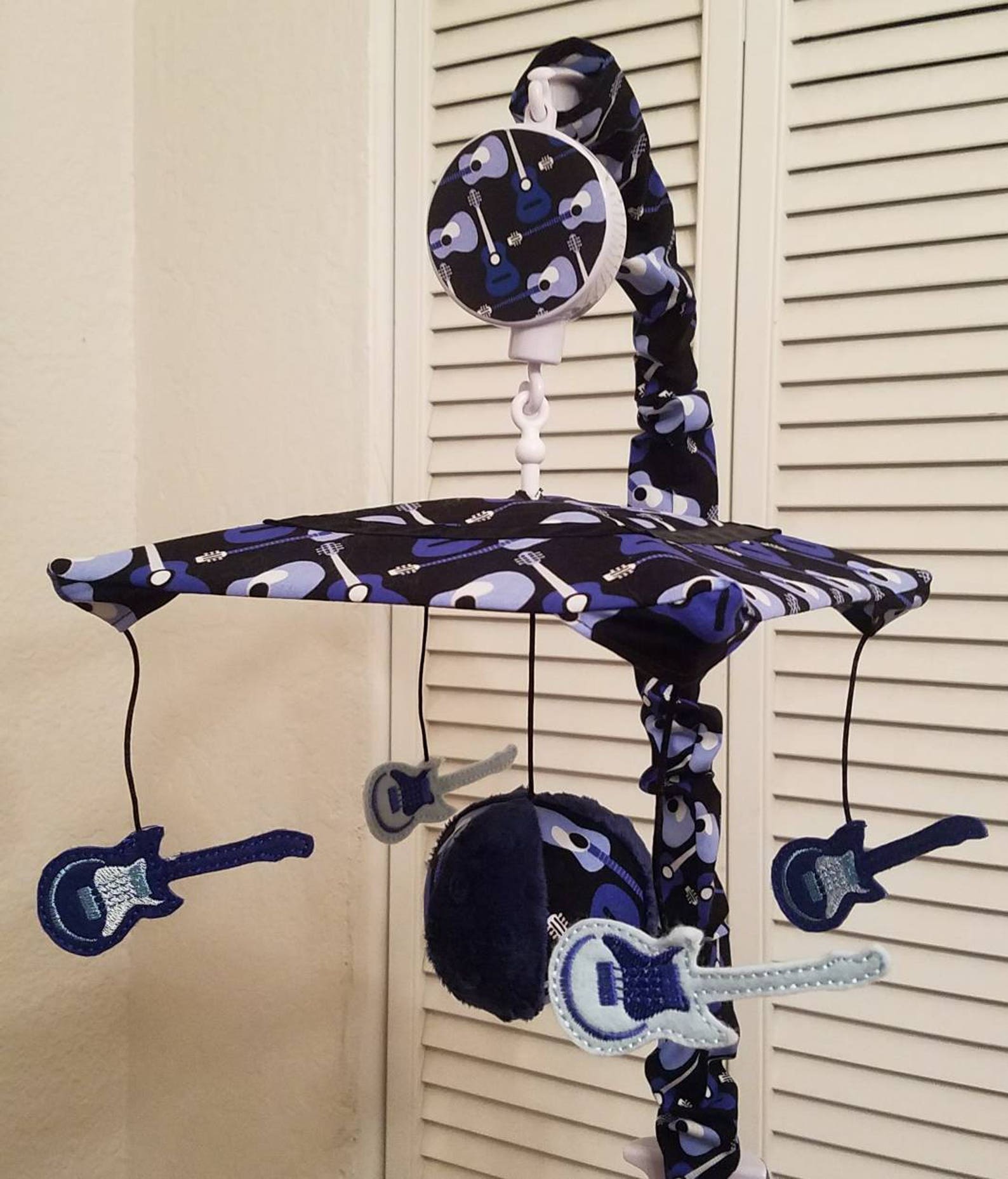 ROCK ON Guitar Crib Mobile You Choose the Pattern & Color Etsy