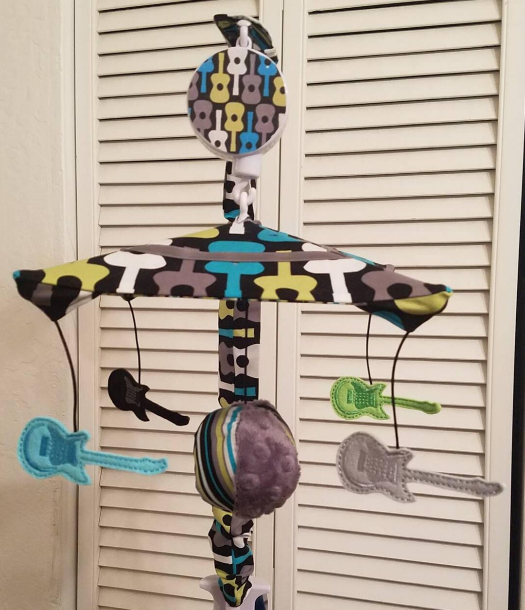 ROCK ON Guitar Crib Mobile You Choose the Pattern & Color Etsy