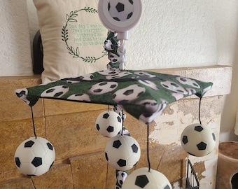 THE HAT TRICK Custom Soccer Sports Crib Mobile