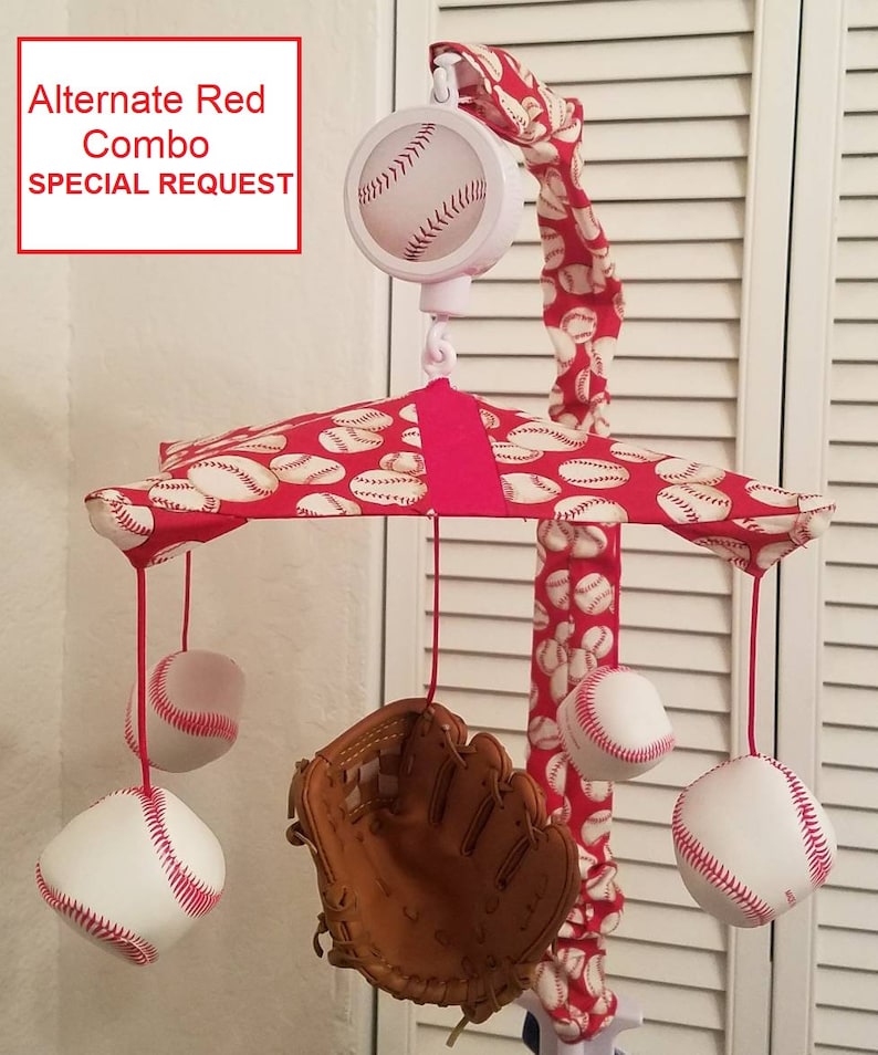 PLAY BALL Vinyl Baseball Crib Mobile CUSTOM Pick Your Etsy