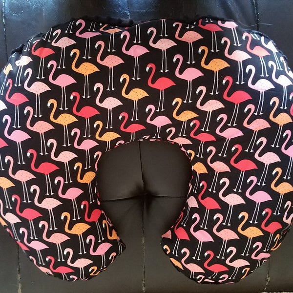 Urban Zoologie Flamingos print Nursing Pillow Cover