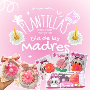 Plantilla Día de las Madres para Velas Margarita