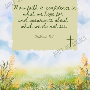 Hebrews Scripture Wall Art - Faith Printable Bible Verse - Instant Download Christian Home Decor - Boho Printable Quote
