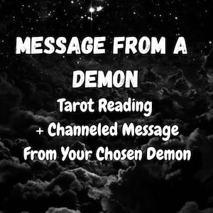 Message From A Demon, Demon Message, Tarot Reading, Fast Tarot Reading, Message From Lucifer, Message From Lilith, Psychic Reading