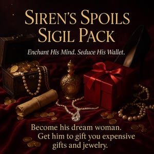 Become His DREAM Woman, Siren&#39;s Spoils Sigils, Sugar Daddy Sigils, Sugar Baby Sigils, Be A Sugar Baby, Ocean Magic, Become A Goddess