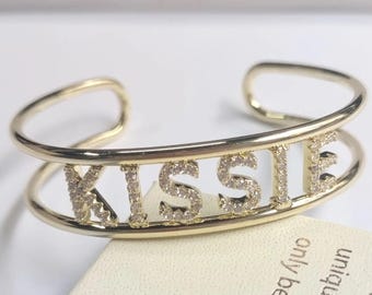 Name Bracelet, Custom Bracelet, Cuff Bracelet, Gold Name Bracelet, Silver Name Bracelet, Name Jewelry, Jewelry With Name