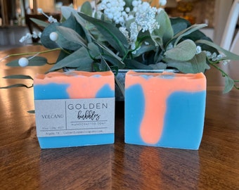 Handmade Soap, Volcano Scented Artisan Bar, Vegan Natural Cold Process, Male or Female Care package, Birthday or Thank You gift