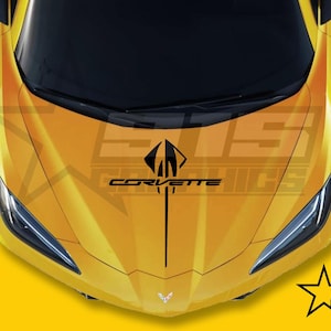 C8 Stingray Hood Decal Fits Chevy Corvette Stingray C8