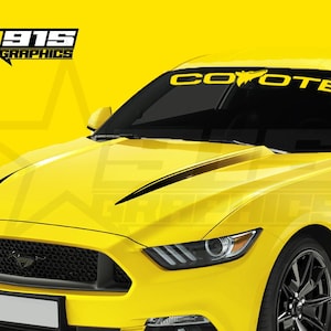 Coyote Windshield Vinyl Decal Graphics Fits Ford Mustang Gt 2016-2020